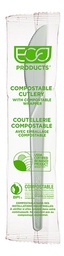 [EP-S011-W] Eco-Products Plantware Renewable & Compostable Individually Wrapped Knife - 6" White, Compostable Wrapper (SKU: EP-S011-W)