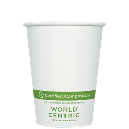 [CU-PA-12] World Centric 12 oz FSC® Paper Hot Cup, White (SKU: CU-PA-12)