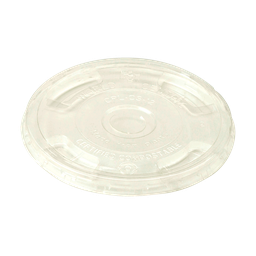 [CPL-CS-12] LID PLA - Fits all PLA cold cups sizes from 9Q to 24 oz Cold Cups, Straw Hole, Clear - Case of 1000