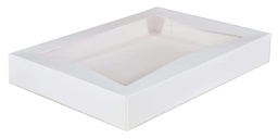 [GG-SCT-24543] Southern Champion Tray 24543 Paperboard White Window Bakery Box, 16" Length x 12" Width x 2-1/4" Height (qty: 100)