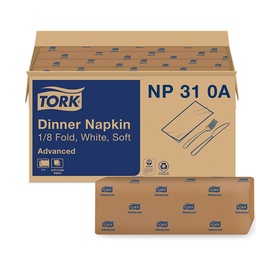 [SJ-TORK-NP310A] Tork Advanced Dinner Napkin, 1/8 Fold, 2-Ply