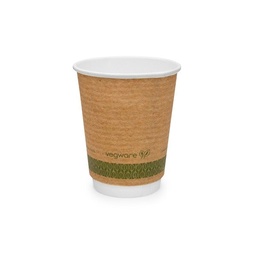 [VDW-K08] Vegware 8oz double wall brown kraft cup, 79-Series (SKU: VDW-K08)