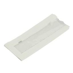 [VGLW4] 4 x 6 x 10in white glassine natureflex window hot bag (QTY:1000)