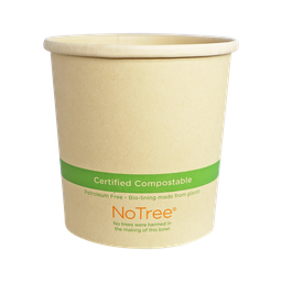 [BO-NT-16T] 16 oz NoTree Paper Bowl, Tall - Case of 500