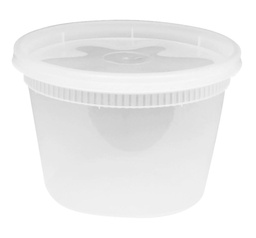 [GG-DC-YL2512] Pactiv/Newspring YL2512, 12oz Translucent Round Deli Container Combo Pack (qty: 240)