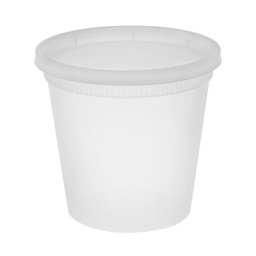 [GG-DC-YL2524] Pactiv/Newspring YL2524, 24oz Translucent Round Deli Container Combo Pack (qty: 240)